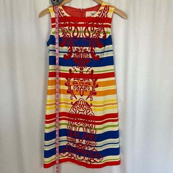 Anthropologie Tabitha Rainbow Dress Retro
Embroidered Striped Shift Women’s 2 - Picture 13 of 14